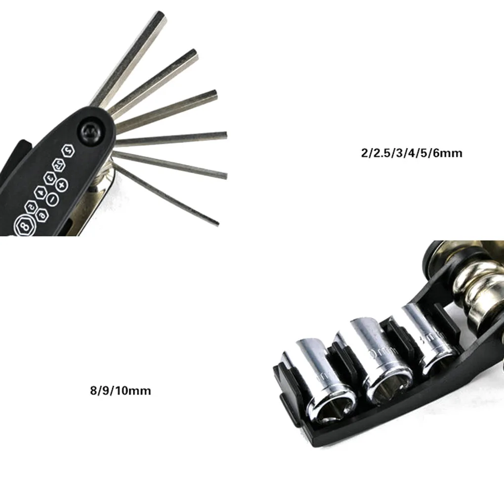 16 in 1 Bicycle Tools Sets Mountain Bike Bicycle Multi Repair Tool Kit Hex Spoke Wrench Mountain Cycle Screwdriver Tool
16 in 1 Bicycle Tools Sets Mountain Bike Bicycle Multi Repair Tool Kit Hex Spoke Wrench Mountain Cycle Screwdriver Tool