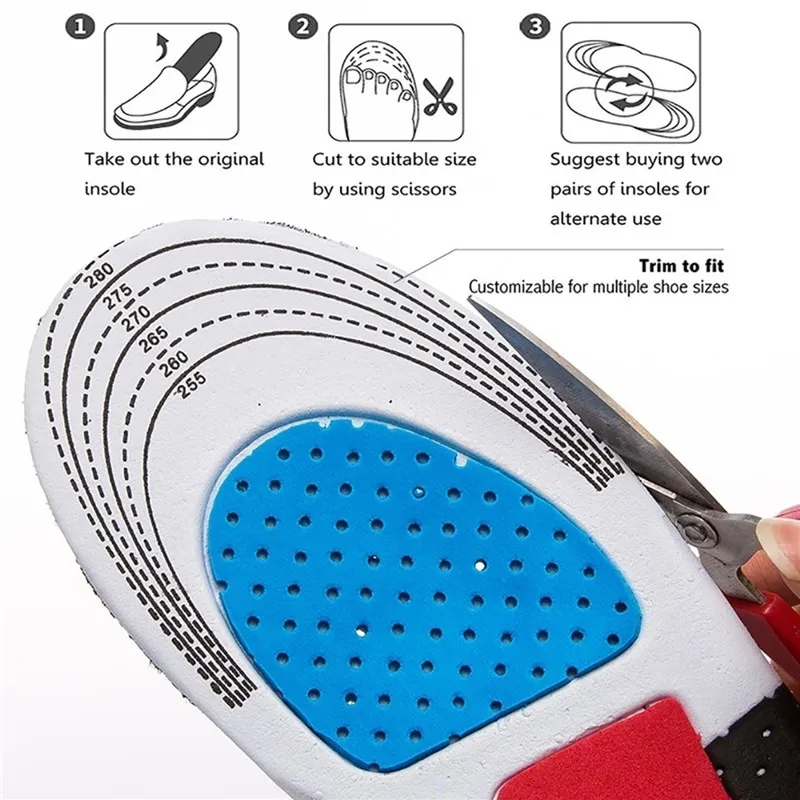 Unisex Silicone Sport Insoles Orthotic Arch Support Sport Shoe Pad Running Gel Insoles Insert Cushion for Walking,Running Hiking
Unisex Silicone Sport Insoles Orthotic Arch Support Sport Shoe Pad Running Gel Insoles Insert Cushion for Walking,Running Hiking