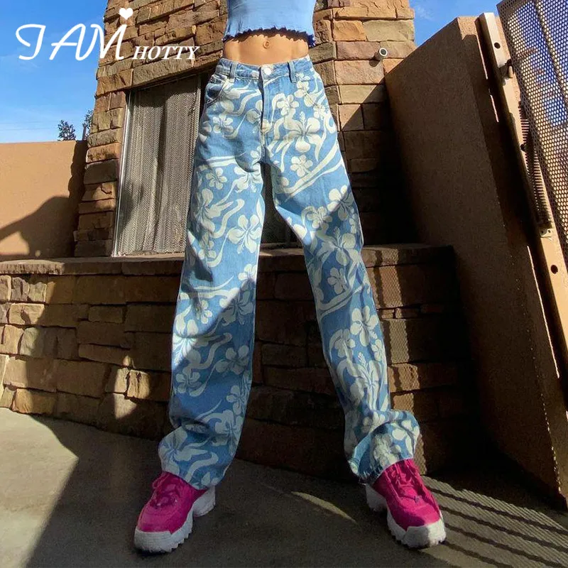 IAMHOTTY Y2K Floral Print Straight Jeans Women Low Waist Denim Trousers Harajuku Wide Mom Baggy Pants Vintage Bottoms Aesthetic
IAMHOTTY Y2K Floral Print Straight Jeans Women Low Waist Denim Trousers Harajuku Wide Mom Baggy Pants Vintage Bottoms Aesthetic