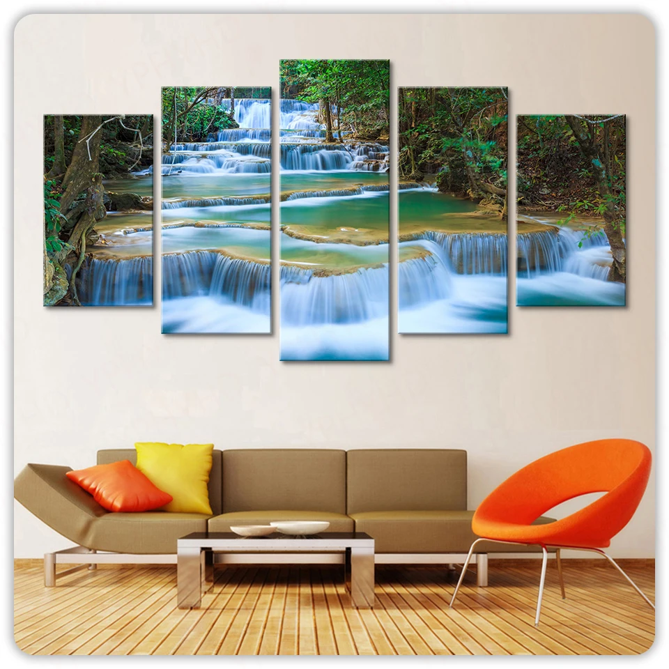 Wall Modular Picture Home Decor Print On Canvas 5 Panel Waterfall Landscape Modern Painting Frame Art Poster For Living Room
Wall Modular Picture Home Decor Print On Canvas 5 Panel Waterfall Landscape Modern Painting Frame Art Poster For Living Room