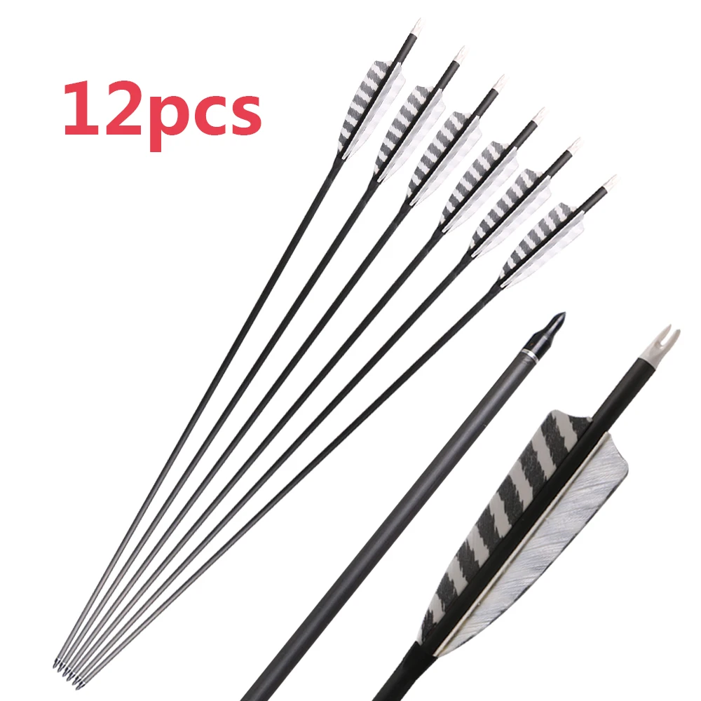 Optional 6/12 Pieces Of 32-Inch Carbon Fiber Hunting Arrow Bar 400 With An Inner Diameter Of 6.2 Mm And 4 Inch Solid Feathers
Optional 6/12 Pieces Of 32-Inch Carbon Fiber Hunting Arrow Bar 400 With An Inner Diameter Of 6.2 Mm And 4 Inch Solid Feathers