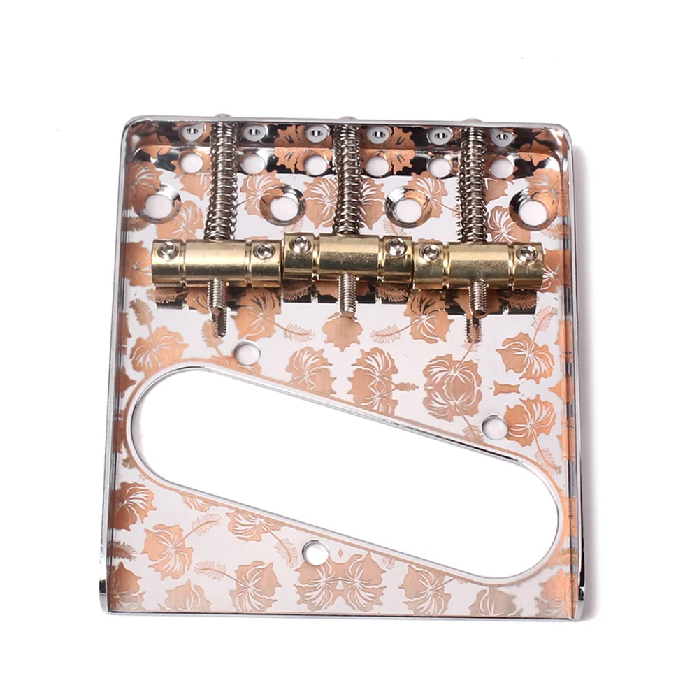 3 Copper Saddle Ashtray Bridge with Flower Pattern for Electric Guitar B-52
3 Copper Saddle Ashtray Bridge with Flower Pattern for Electric Guitar B-52