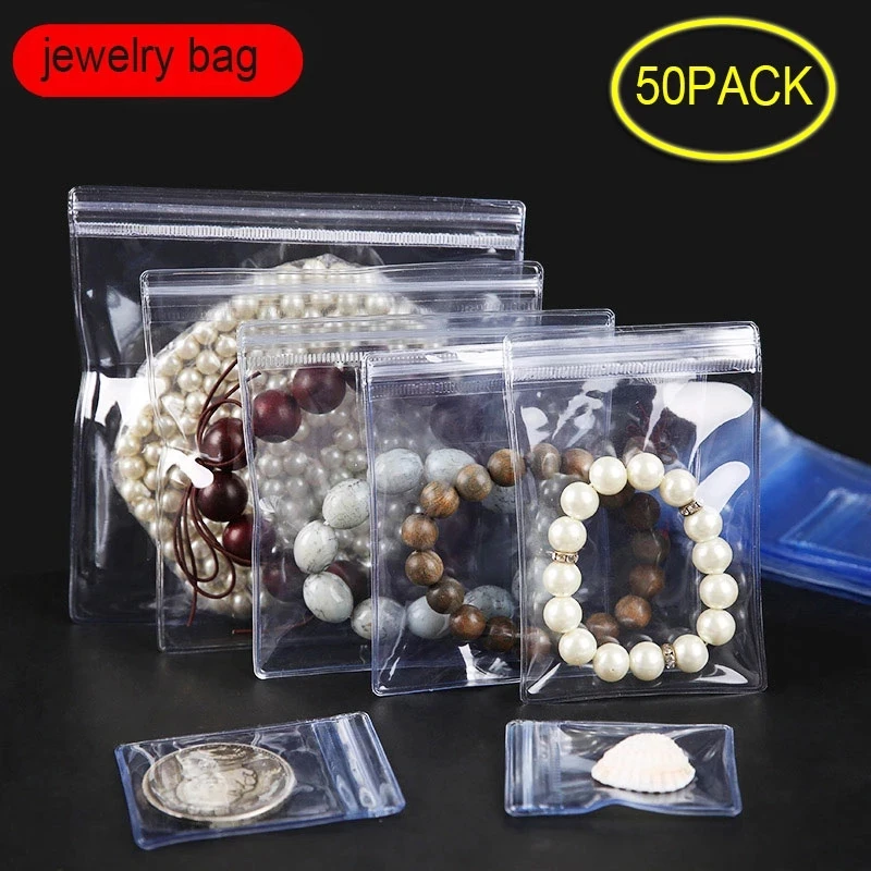 50pcs PVC Plastic Jewelry Zip Lock Bags Self Sealing Thick Clear Ziplock Earrings Packaging Storage Bags
50pcs PVC Plastic Jewelry Zip Lock Bags Self Sealing Thick Clear Ziplock Earrings Packaging Storage Bags