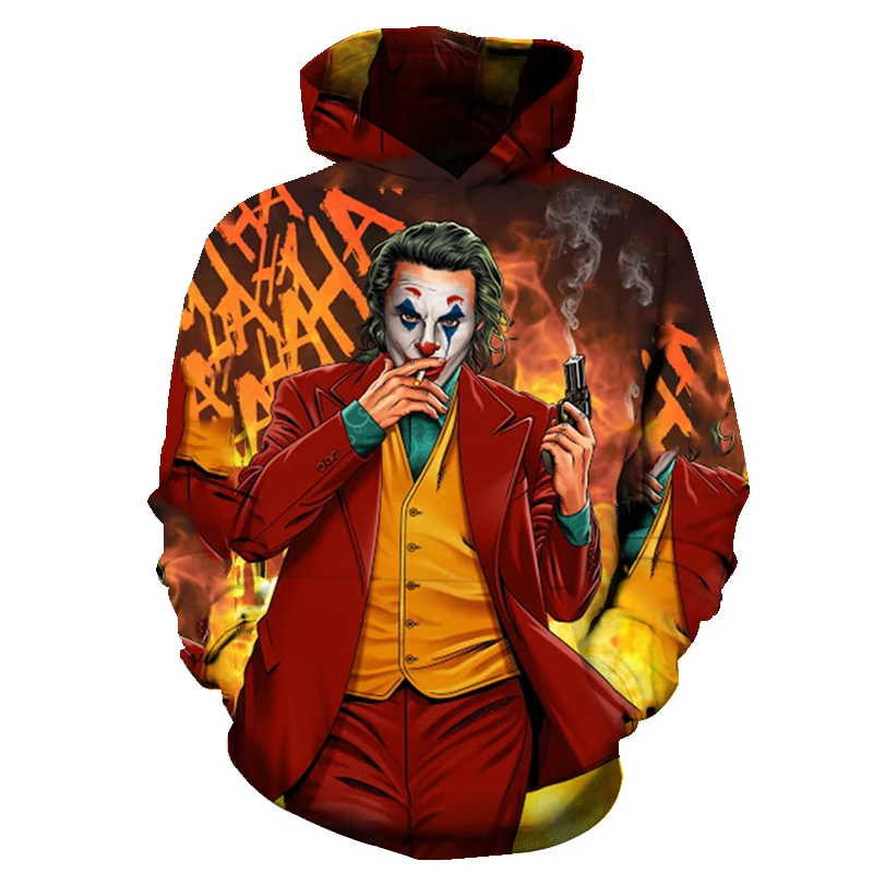 2021 Winter New Joker 3D Printing Hoodie Men's Fashion Trend Hoodie Sweatshirt Harajuku Style Hoodie Casual Jacket
2021 Winter New Joker 3D Printing Hoodie Men's Fashion Trend Hoodie Sweatshirt Harajuku Style Hoodie Casual Jacket
