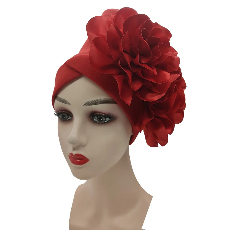 2021 Big Flower Women's Turban Caps for Party African Auto Gele Aso Oke Headtie Muslim Turban Hijabs Female Head Wraps Bonnet
2021 Big Flower Women's Turban Caps for Party African Auto Gele Aso Oke Headtie Muslim Turban Hijabs Female Head Wraps Bonnet