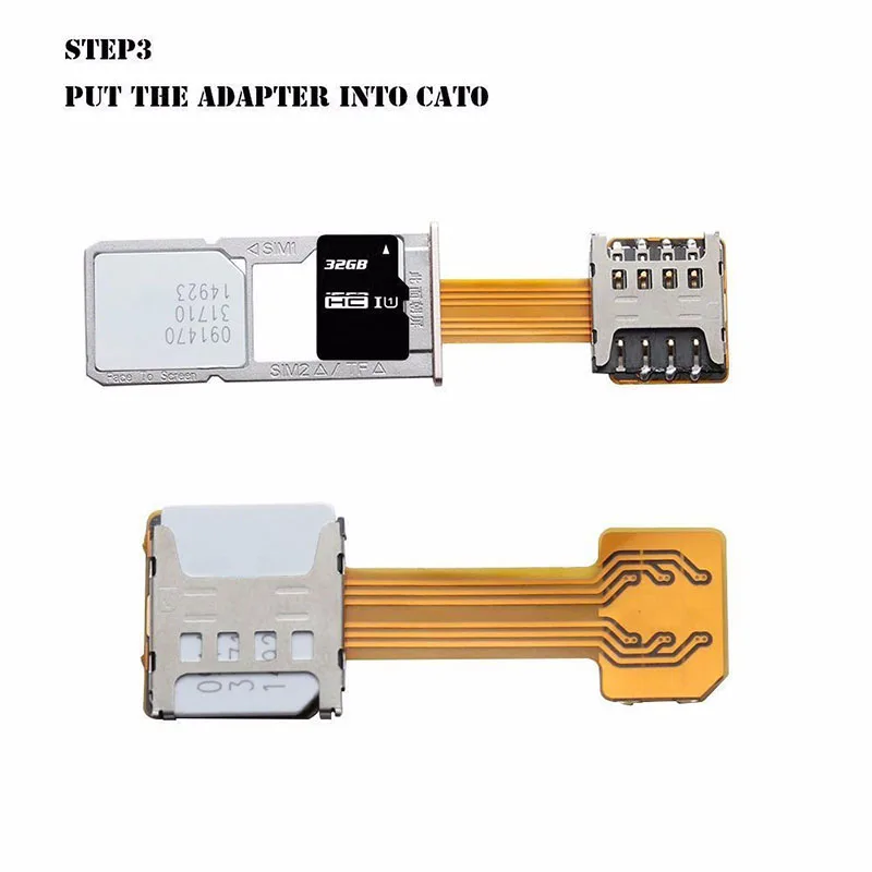 Карта удлинитель адаптер на две sim карты Кабель слот прочный для Мобильный