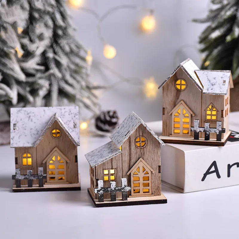 Christmas LED Light Wooden House Luminous Cabin Christmas Decorations Home Decor Fairy Night Lamp Pendant Prop Led Candle Gift
Christmas LED Light Wooden House Luminous Cabin Christmas Decorations Home Decor Fairy Night Lamp Pendant Prop Led Candle Gift