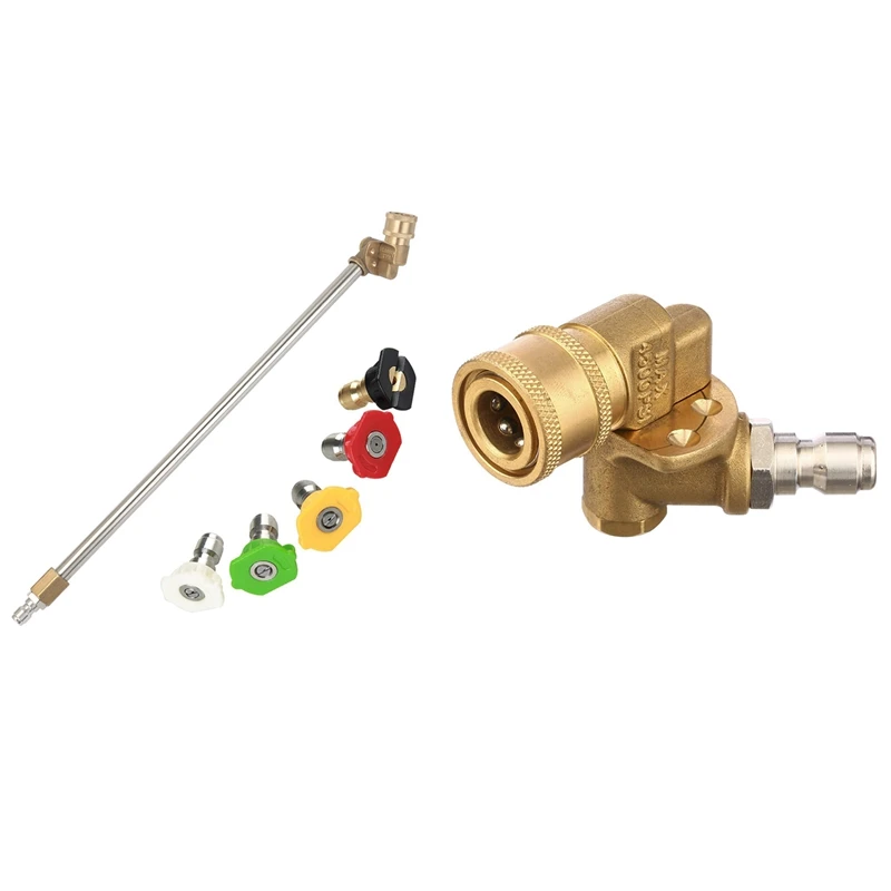 1 Pcs Pivoting Coupler for Pressure Washer Spray Nozzle & 1 Set Pressure Washer Wand with Adjustable Angle Nozzle
1 Pcs Pivoting Coupler for Pressure Washer Spray Nozzle & 1 Set Pressure Washer Wand with Adjustable Angle Nozzle