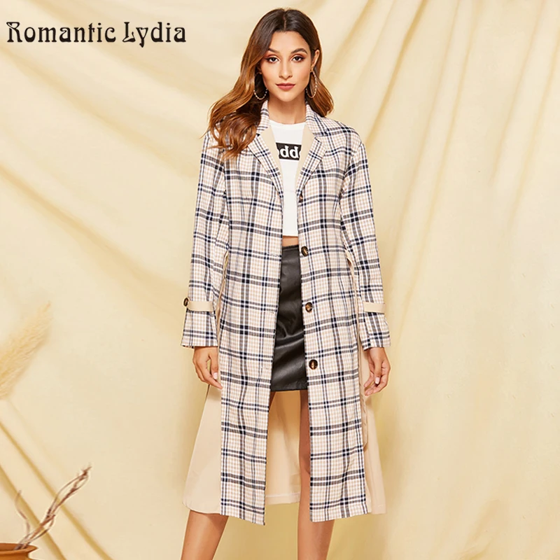 Autumn Winter Elegant Plaid Trench Women Patchwork Casual Coat Button Ladies Long Overcoats
Autumn Winter Elegant Plaid Trench Women Patchwork Casual Coat Button Ladies Long Overcoats