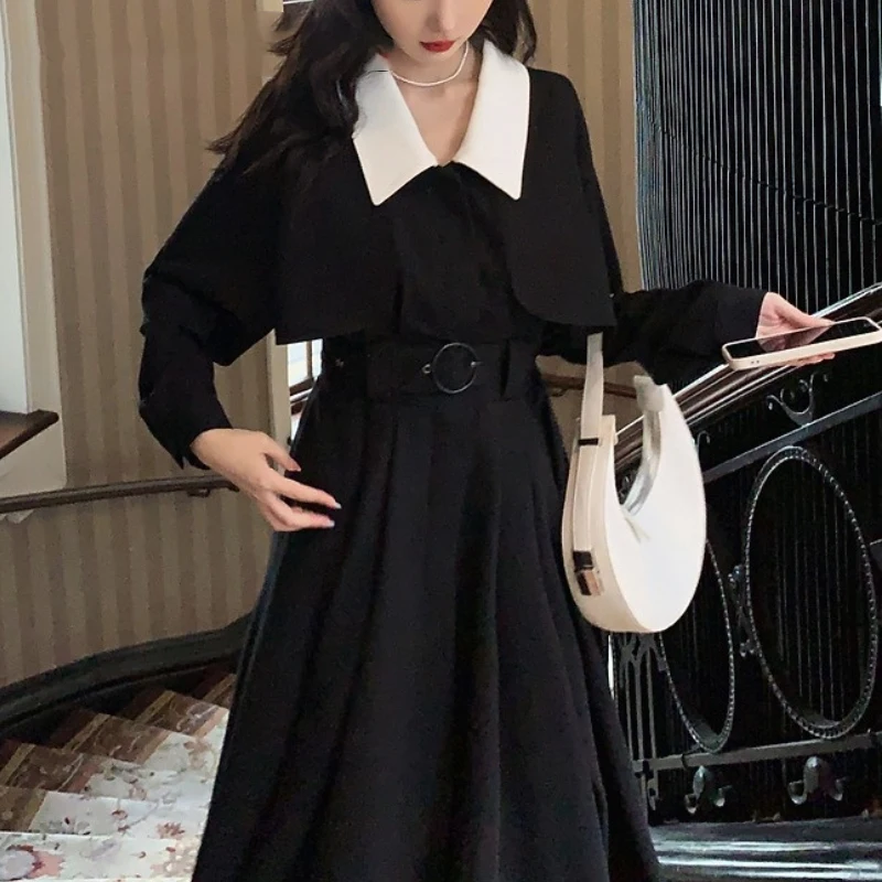 Elegant Black Midi Shirt Dress Women Gothic One Piece Dress Korean Fashion Y2k Vintage Trench Dress Office Lady Autumn 2021 Chic
Elegant Black Midi Shirt Dress Women Gothic One Piece Dress Korean Fashion Y2k Vintage Trench Dress Office Lady Autumn 2021 Chic