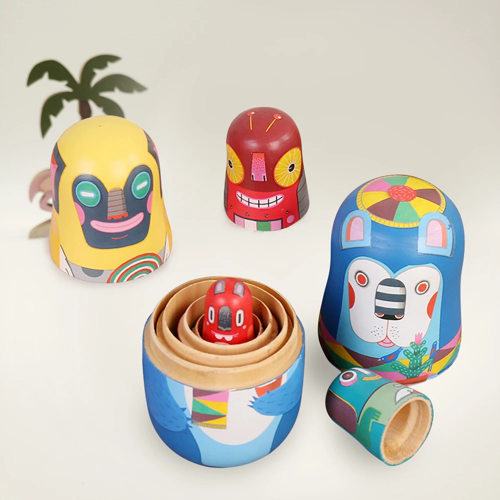 5 Layers Wooden Russian Matryoshka Toys Nesting Babushka Dolls Ornaments Handmade Painted Children's Wooden Toys Decoration Doll
5 Layers Wooden Russian Matryoshka Toys Nesting Babushka Dolls Ornaments Handmade Painted Children's Wooden Toys Decoration Doll