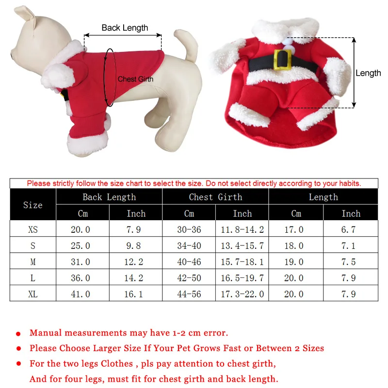 Christmas Pet Dog Cat Costumes Funny Santa Claus Costume For Dogs Cats Winter Warm Dog Clothes Chihuahua Pug Yorkshire Clothing
Christmas Pet Dog Cat Costumes Funny Santa Claus Costume For Dogs Cats Winter Warm Dog Clothes Chihuahua Pug Yorkshire Clothing