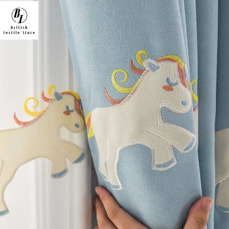 Net Red Unicorn Korean Cartoon Children's Room Bedroom Curtains Finished Product Customization
Net Red Unicorn Korean Cartoon Children's Room Bedroom Curtains Finished Product Customization