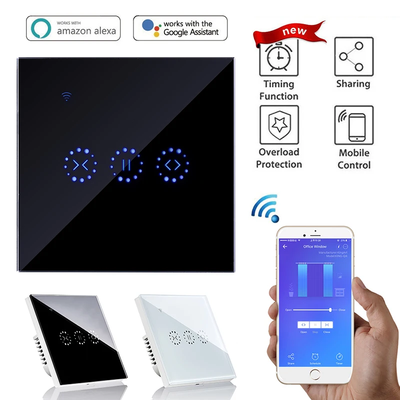 WiFi Smart Curtain Switch Touch Sensor Smart Electric Door Switch And Alexa Voice Ewelink Control Collaboration With Google Home
WiFi Smart Curtain Switch Touch Sensor Smart Electric Door Switch And Alexa Voice Ewelink Control Collaboration With Google Home