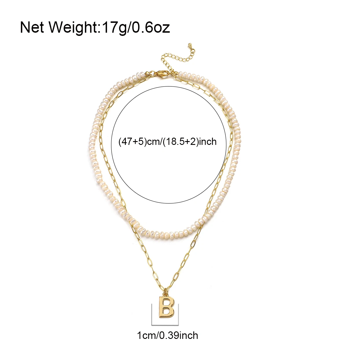 Flashbuy Elegant Baroque Natural Pearl Necklaces for Women Gold Plated Copper B letter Pendant Necklace Fashion Jewelry Bijoux 
Flashbuy Elegant Baroque Natural Pearl Necklaces for Women Gold Plated Copper B letter Pendant Necklace Fashion Jewelry Bijoux
