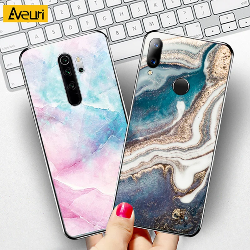 Мраморный стеклянный чехол для телефона Xiaomi Mi Note 10 Pro 8 9 Lite SE 9T 10T Redmi 7A 8A 9s 8T 5 7 K20 |