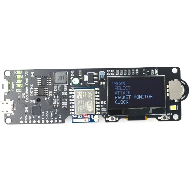 Wifi Deauther OLED V6 ESP8266 макетная плата 18650 Защита аккумулятора с полярностью чехол с антенной 4 МБ Φ
Wifi Deauther OLED V6 ESP8266 макетная плата 18650 Защита аккумулятора с полярностью чехол с антенной 4 МБ Φ
