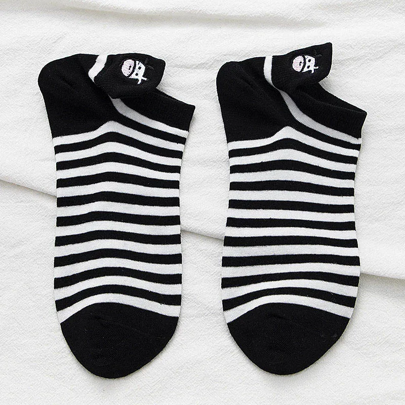 Women Striped Socks Cute Cartoon Cow Print White Black Cotton Socks Casual Summer Girls Ankle Socks
Women Striped Socks Cute Cartoon Cow Print White Black Cotton Socks Casual Summer Girls Ankle Socks