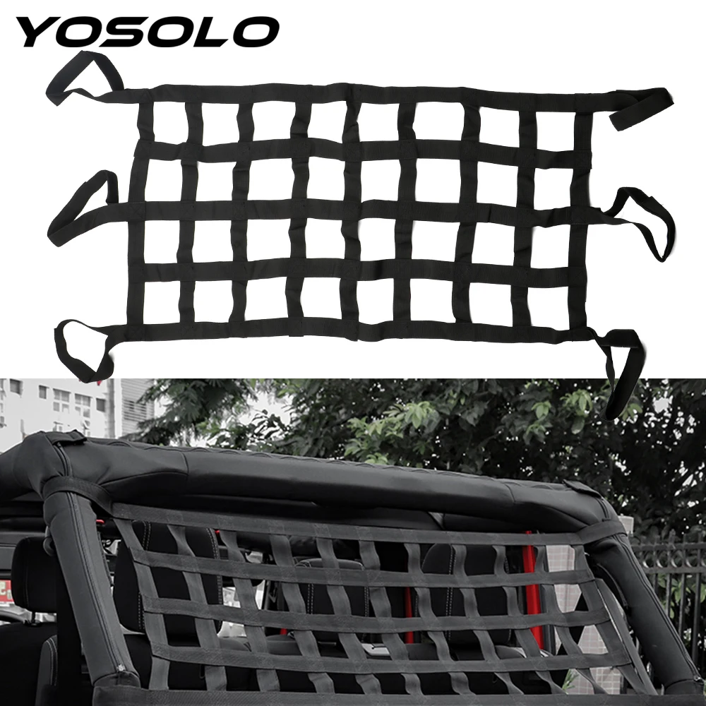 YOSOLO Mesh Cargo Net Multifunction Car Roof Storage Net For Jeep Wrangler Retrofit accessories Tail Box Net
YOSOLO Mesh Cargo Net Multifunction Car Roof Storage Net For Jeep Wrangler Retrofit accessories Tail Box Net