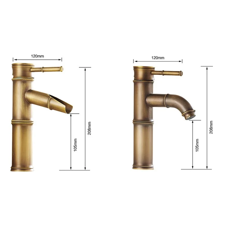 Antique Bathroom Faucet Brass Basin Faucets Luxury Tap Tall Bamboo Hot Cold Water With Two Pipes Kitchen Outdoor Garden WC Taps
Antique Bathroom Faucet Brass Basin Faucets Luxury Tap Tall Bamboo Hot Cold Water With Two Pipes Kitchen Outdoor Garden WC Taps