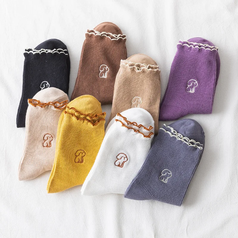 Long Socks women's Kawaii happy funny Cotton socks with prints animals dog lace Socks Japanese Korean style New year's for girls
Long Socks women's Kawaii happy funny Cotton socks with prints animals dog lace Socks Japanese Korean style New year's for girls