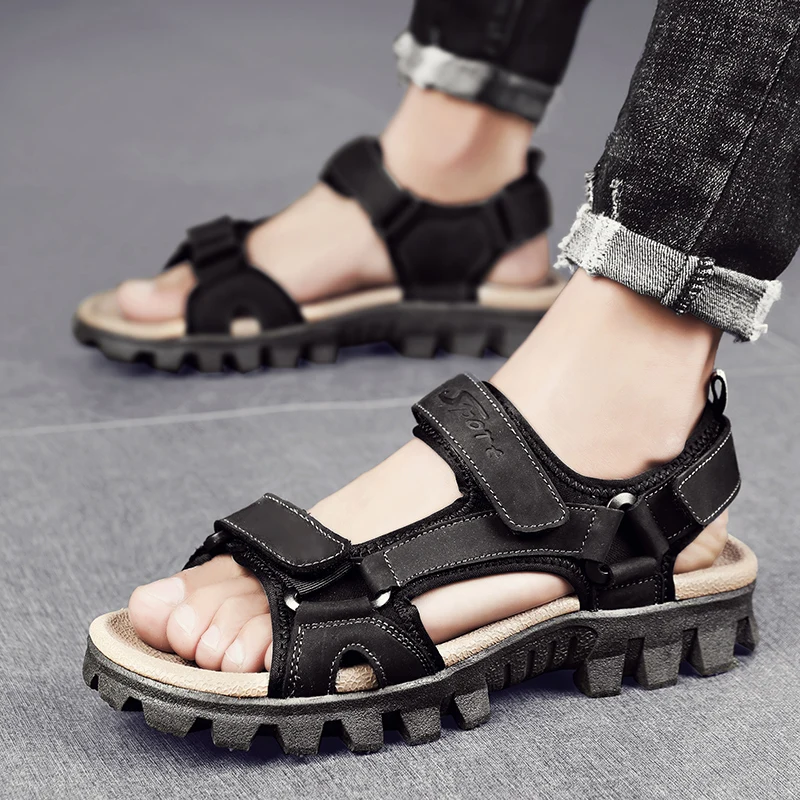 Male Shoes Genuine Leather Men Sandals Summer Men Shoes Beach Fashion Outdoor Casual Non-slip Sneakers Footwear Size 44
Male Shoes Genuine Leather Men Sandals Summer Men Shoes Beach Fashion Outdoor Casual Non-slip Sneakers Footwear Size 44