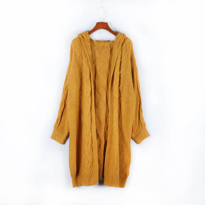Hot Style New Sweater For Women Solid Color Hooded Twist Knit Long Hooded Cardigan Sweater Casual Coat Commute Autumn And Winter 
Hot Style New Sweater For Women Solid Color Hooded Twist Knit Long Hooded Cardigan Sweater Casual Coat Commute Autumn And Winter