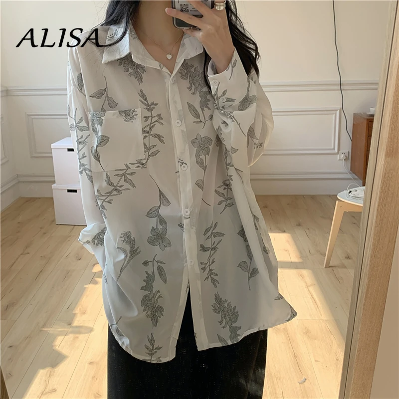 Women Shirts 2021 Spring Autumn Vintage Floral Print Chiffon Blouse Woman Streetwear Casual Long-sleeve Single-breasted Shirt
Women Shirts 2021 Spring Autumn Vintage Floral Print Chiffon Blouse Woman Streetwear Casual Long-sleeve Single-breasted Shirt