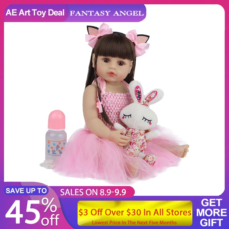 Witdiy 55CM Bebe Doll Bebe Reborn Baby Dolls for Children Toys Toddler Full Body Silicone Girl Reborn Doll with Summer Clothes
Witdiy 55CM Bebe Doll Bebe Reborn Baby Dolls for Children Toys Toddler Full Body Silicone Girl Reborn Doll with Summer Clothes