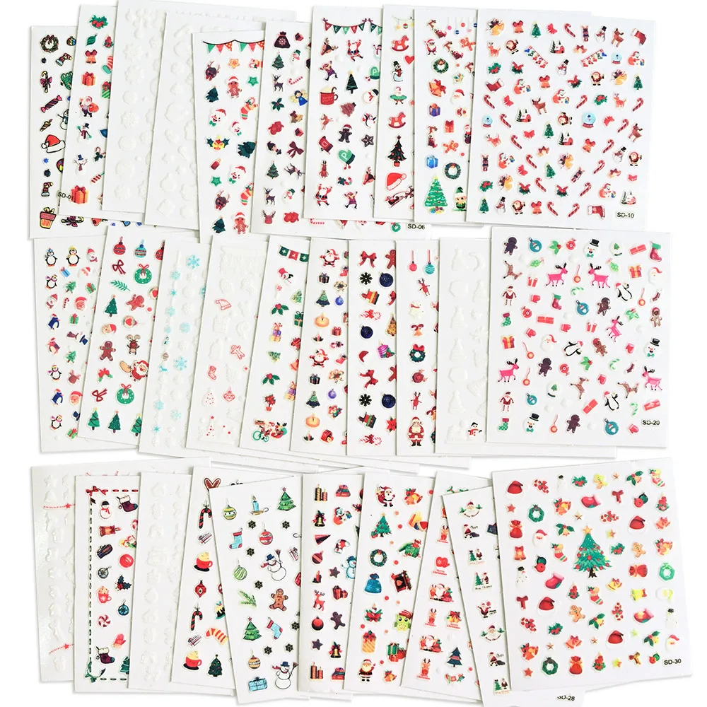 30Pcs/Lot Lovely Christmas Nail Art Sticker 3D Kawaii Winter Snowflake Elk Decal Ultra-thin Back Glue Slider Manicure Decoration
30Pcs/Lot Lovely Christmas Nail Art Sticker 3D Kawaii Winter Snowflake Elk Decal Ultra-thin Back Glue Slider Manicure Decoration
