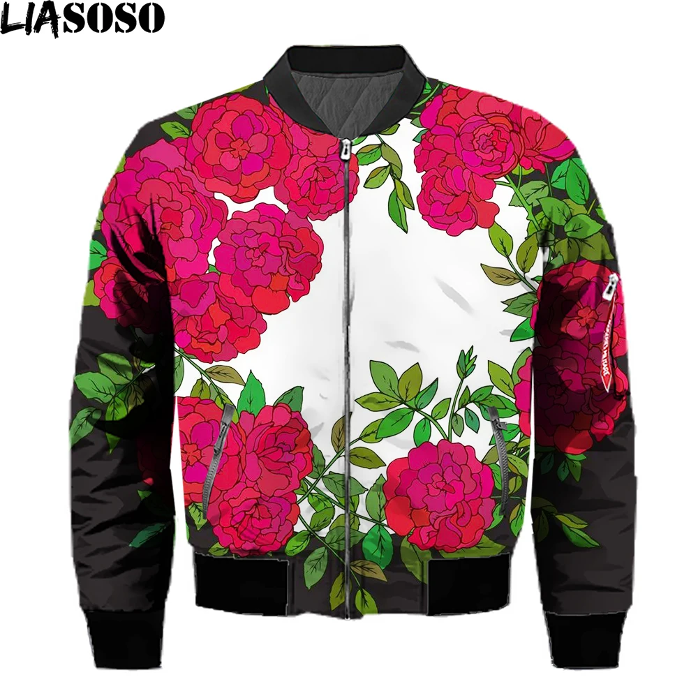 LIASOSO 2021 New Rose 3D Printing Men's and Women's Winter Thickened Bomber Jacket Casual Harajuku Jacket Clothing
LIASOSO 2021 New Rose 3D Printing Men's and Women's Winter Thickened Bomber Jacket Casual Harajuku Jacket Clothing