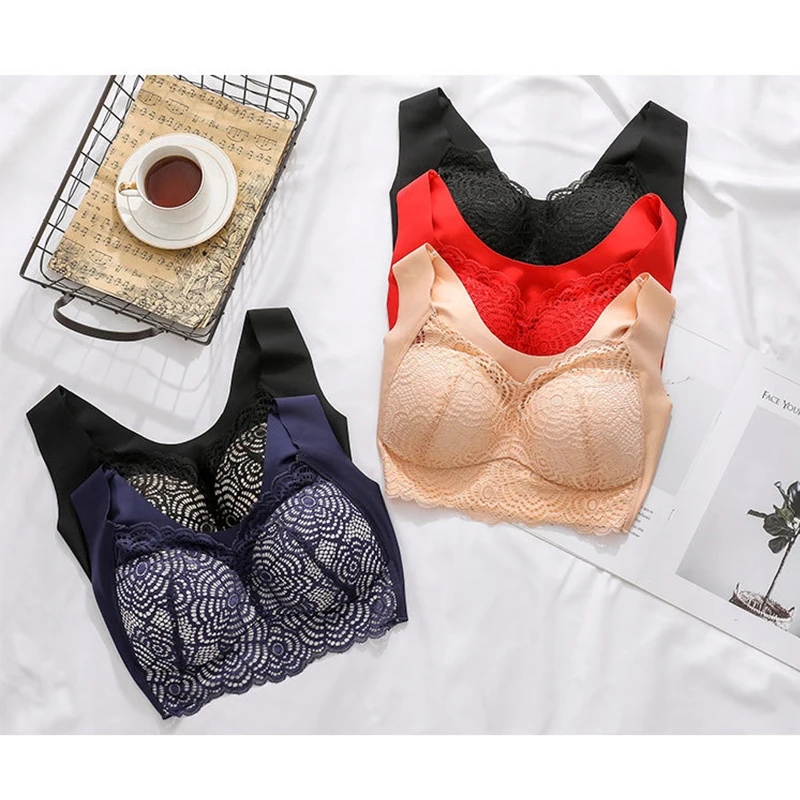 Wire Free Bras for Women Lace Bralette Plus Size Lingerie Vest Thin Cup Brassiere Underwear Women Push Up Bra
Wire Free Bras for Women Lace Bralette Plus Size Lingerie Vest Thin Cup Brassiere Underwear Women Push Up Bra