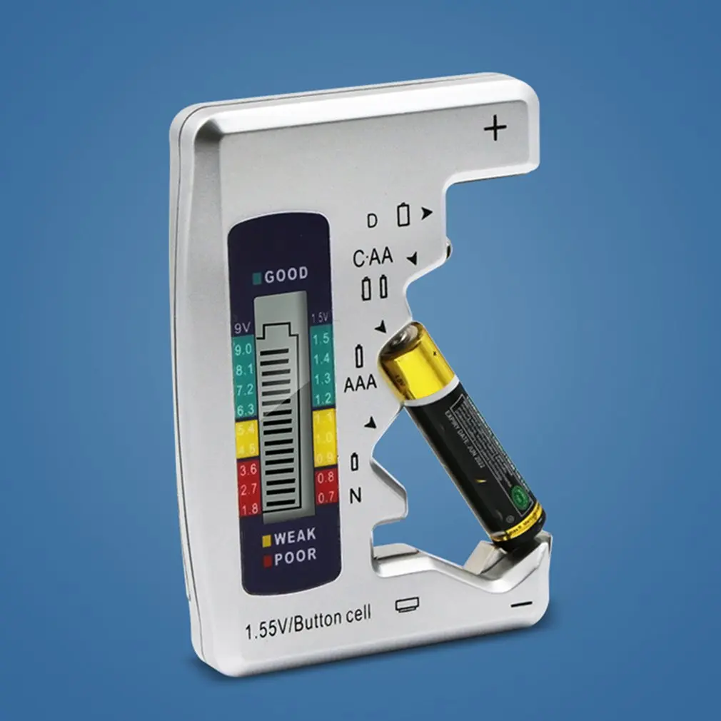 Digital Battery Tester Checker Battery Capacity Tester For C D 9V AA AAA 1.5V Lithium Battery Power Supply Measuring Instrument
Digital Battery Tester Checker Battery Capacity Tester For C D 9V AA AAA 1.5V Lithium Battery Power Supply Measuring Instrument