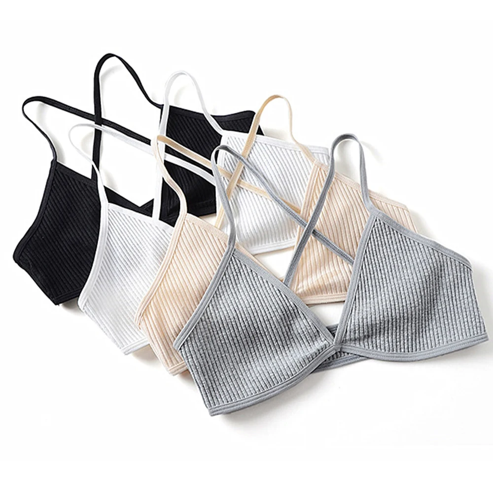 Sexy Deep V Triangle Cup Comfort Cotton Bras For Women Thin French Style Wireless Bralette Cross Beauty Back Bra Small Size
Sexy Deep V Triangle Cup Comfort Cotton Bras For Women Thin French Style Wireless Bralette Cross Beauty Back Bra Small Size