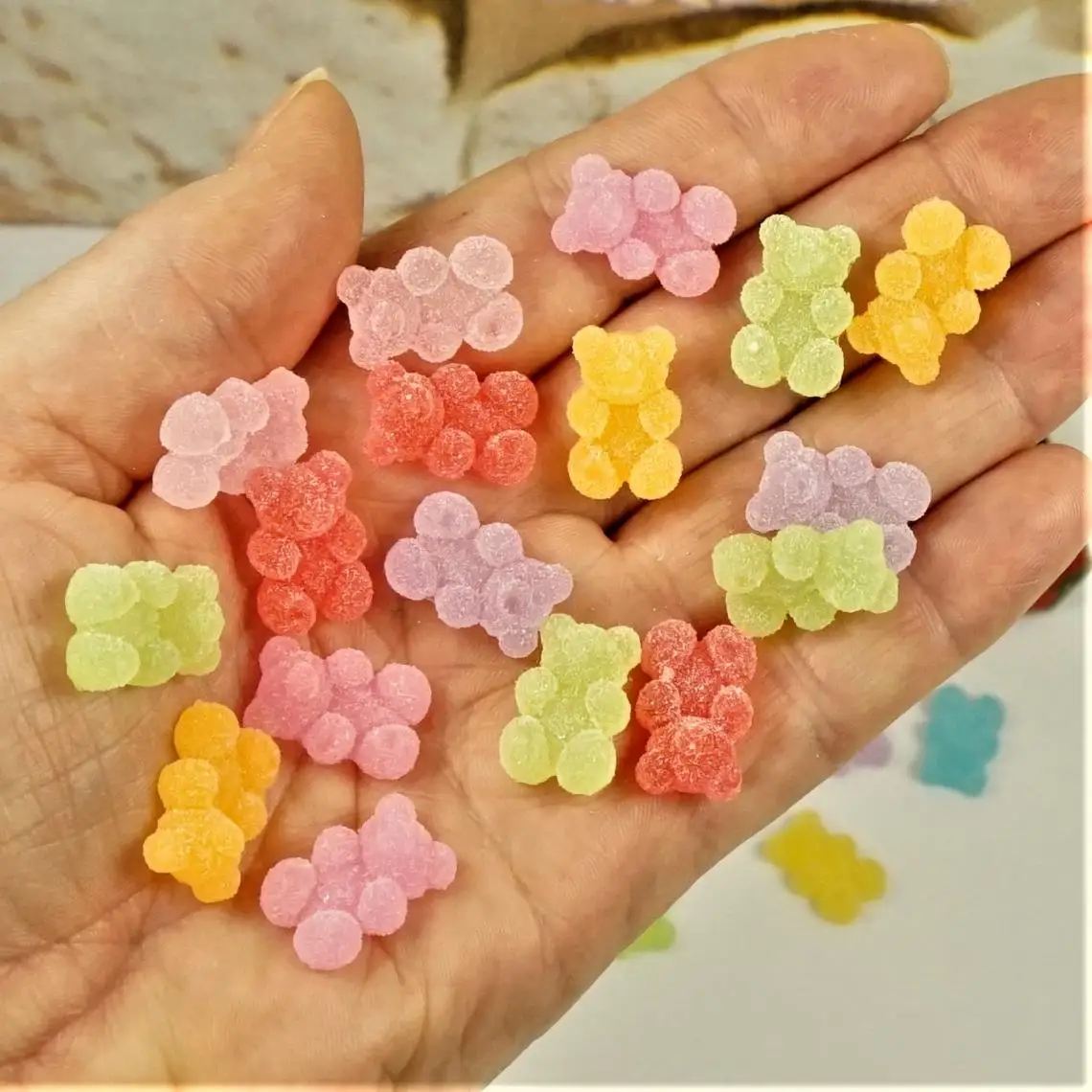 20 Pcs Mixed Color Gummy Bear Charms 3D Nail Charms 16.5MM Ombre Gummy Bear Teddy Bears Bake Nail Art Candy Gummy Bears
20 Pcs Mixed Color Gummy Bear Charms 3D Nail Charms 16.5MM Ombre Gummy Bear Teddy Bears Bake Nail Art Candy Gummy Bears