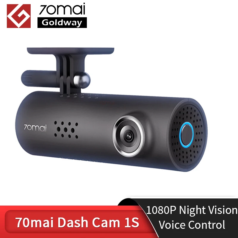 Видеорегистратор 70mai 1S 1080P Full HD ночное видение угол обзора 130 градусов Wi-Fi