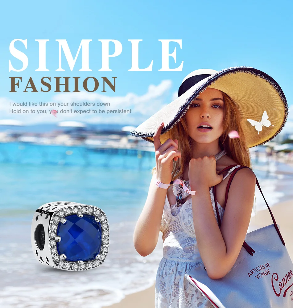 ELESHE Wholesale Blue Crystal Square Bead Fashion 100% 925 Sterling Silver With CZ Charm for Women Fit Original Bracelets
ELESHE Wholesale Blue Crystal Square Bead Fashion 100% 925 Sterling Silver With CZ Charm for Women Fit Original Bracelets