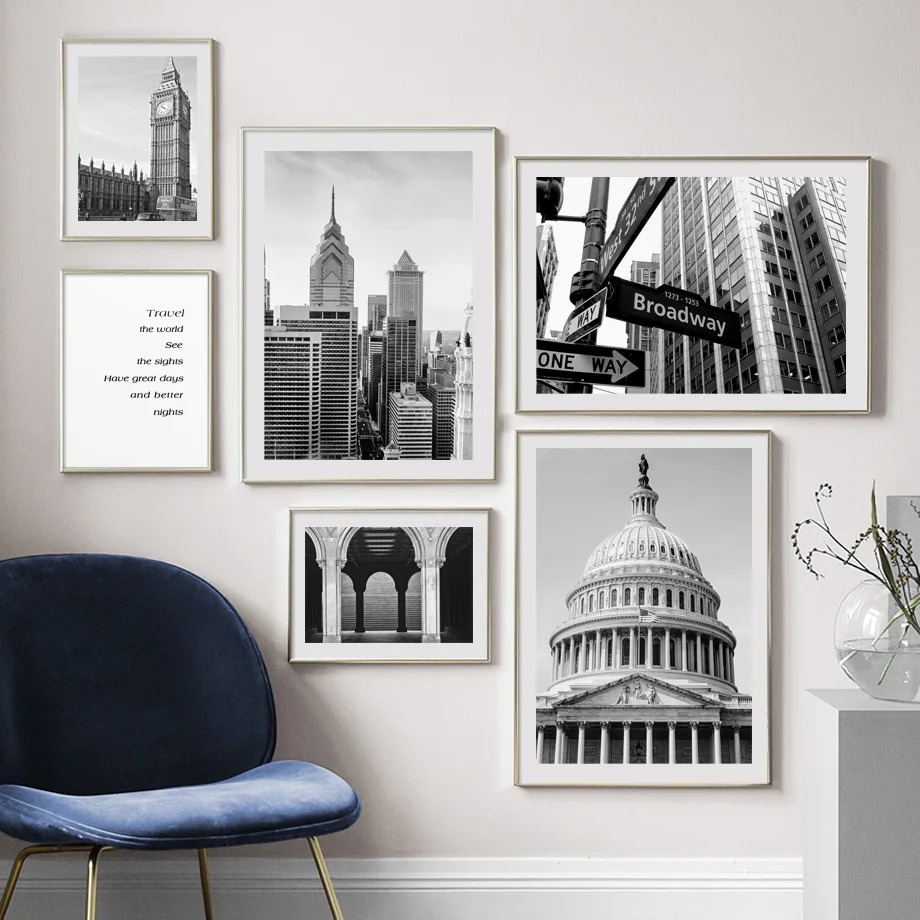 Black And White Retro architecture Nordic poster Wall Art Canvas Painting Posters And Prints Wall Pictures For Living Room Decor 
Black And White Retro architecture Nordic poster Wall Art Canvas Painting Posters And Prints Wall Pictures For Living Room Decor