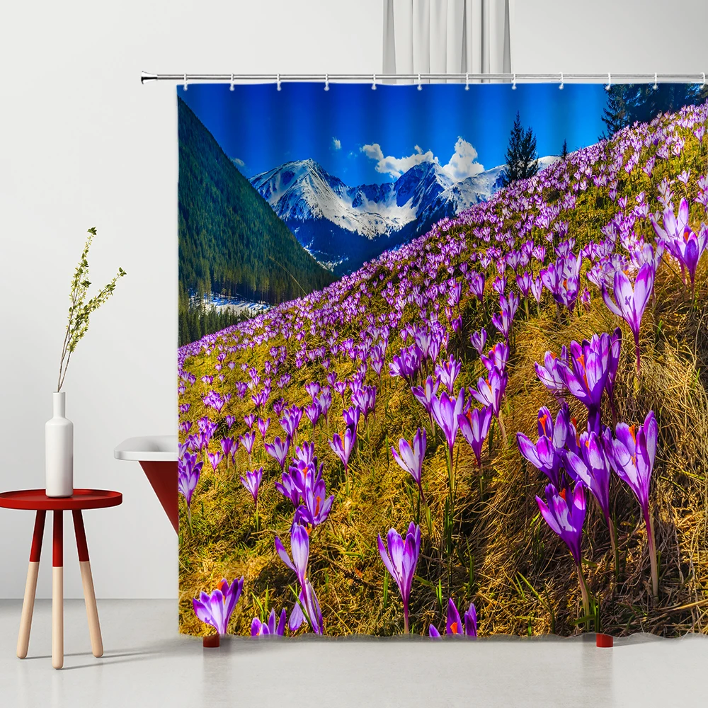 Purple Flower Shower Curtain Lavender Romantic Cherry Blossom Tree Washable Fabric Bathroom Decor With Hook Bath Cloth Curtains
Purple Flower Shower Curtain Lavender Romantic Cherry Blossom Tree Washable Fabric Bathroom Decor With Hook Bath Cloth Curtains