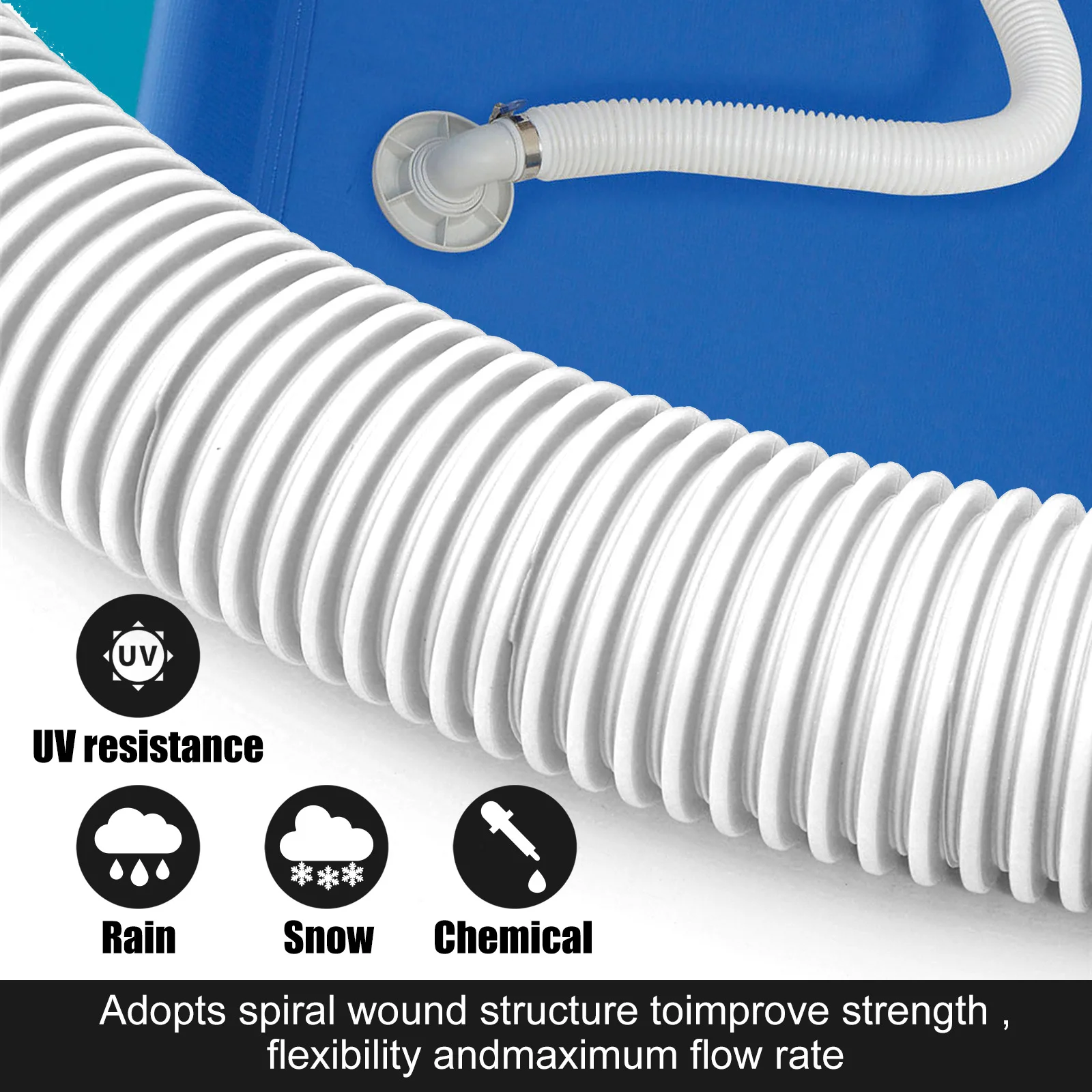 Swimming Pool Replacement Hose for Above Ground Pools Filter Pump Hose for Pump TS1 ome with 1/2/3 hose and 2/4/6 tube locks
Swimming Pool Replacement Hose for Above Ground Pools Filter Pump Hose for Pump TS1 ome with 1/2/3 hose and 2/4/6 tube locks