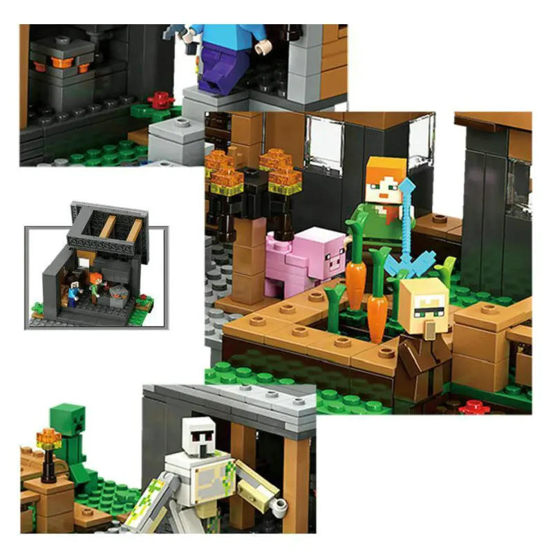 The Village Special Edition Building Blocks with Steve Villagers Figures Compatible My World Bricks Set DIY Toys
The Village Special Edition Building Blocks with Steve Villagers Figures Compatible My World Bricks Set DIY Toys