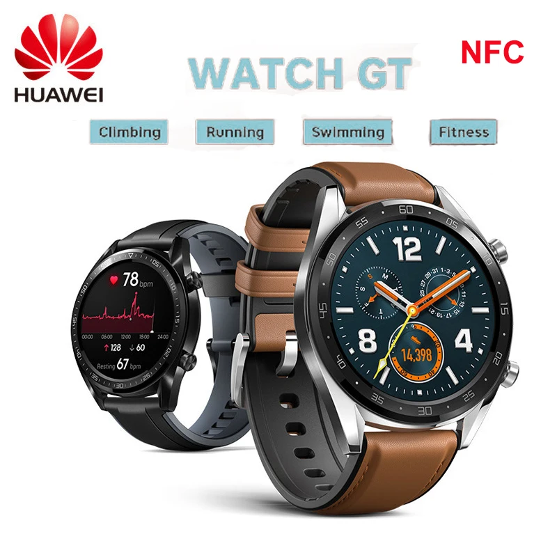 Смарт часы HUAWEI GT GPS 1 39 "5ATM водонепроницаемые спортивные для бега велоспорта
