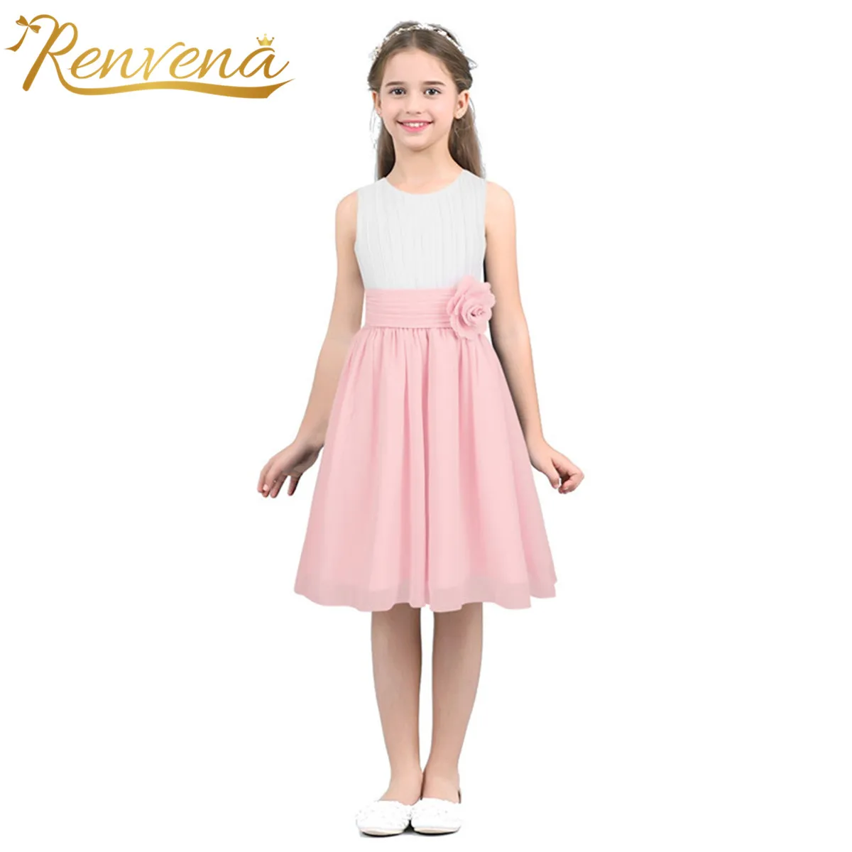 Flower Girl's Dress Children Pleated Patckwork Chiffon Dress Prom Ball Gown Princess Wedding Party Costume Kids Summer Dresses
Flower Girl's Dress Children Pleated Patckwork Chiffon Dress Prom Ball Gown Princess Wedding Party Costume Kids Summer Dresses