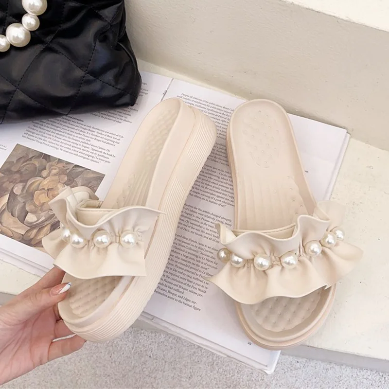 Shoes Women Female Slippers Platform Luxury Slides Med String Bead Soft 2021 Designer Beach Summer Flat PU Fashion Shoes Woman
Shoes Women Female Slippers Platform Luxury Slides Med String Bead Soft 2021 Designer Beach Summer Flat PU Fashion Shoes Woman