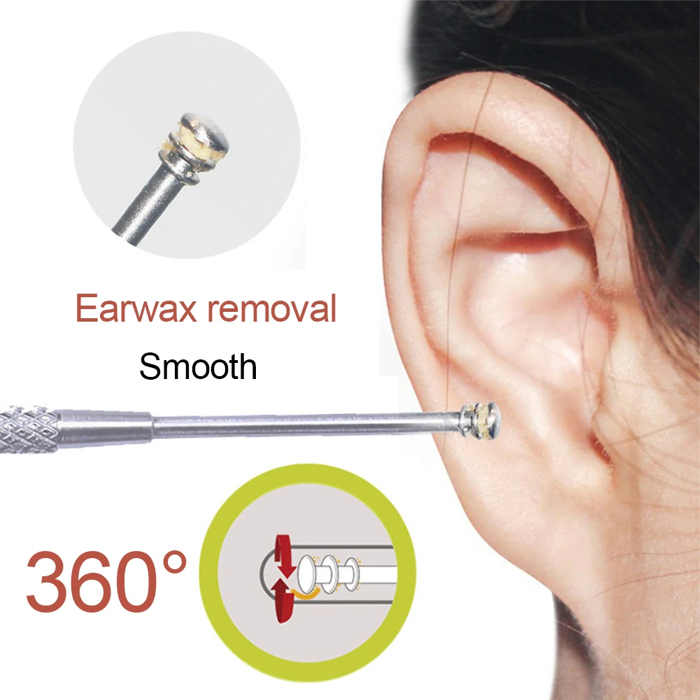 1PC Double-ended Stainless Steel Spiral Ear Pick Spoon Ear Wax Removal Cleaner Ear Tool Multi-function Portable For Dropshipping
1PC Double-ended Stainless Steel Spiral Ear Pick Spoon Ear Wax Removal Cleaner Ear Tool Multi-function Portable For Dropshipping