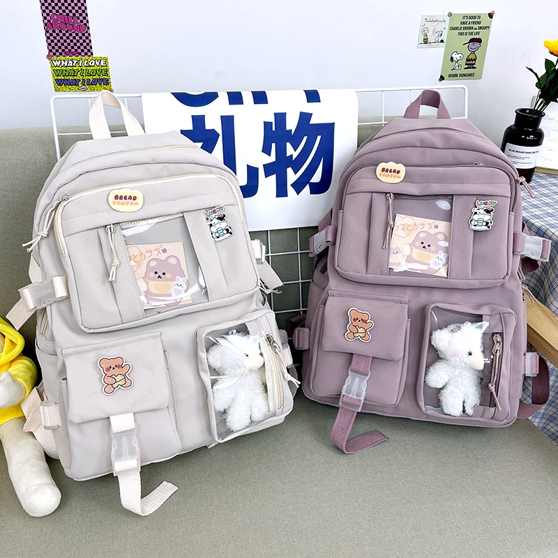 Kawaii Nylon Women Backpack Fashion Waterproof Rucksack for Teen Girls School Bag Cute Student Bookbag Travel Mochila
Kawaii Nylon Women Backpack Fashion Waterproof Rucksack for Teen Girls School Bag Cute Student Bookbag Travel Mochila