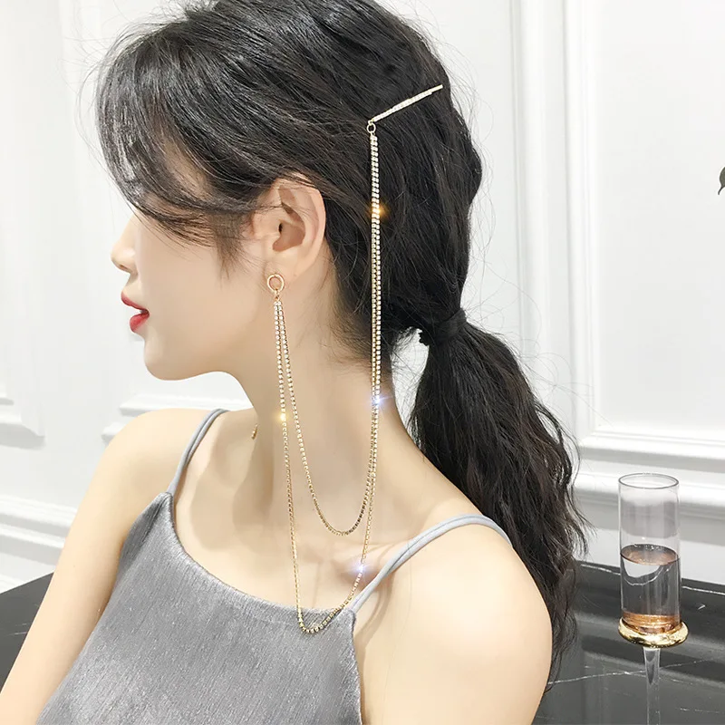 USTAR Shiny Crystal Long Tassel Drop Earrings for Women hair-earring combination Earrings Accessories Fashion Party Jewelry Gift
USTAR Shiny Crystal Long Tassel Drop Earrings for Women hair-earring combination Earrings Accessories Fashion Party Jewelry Gift