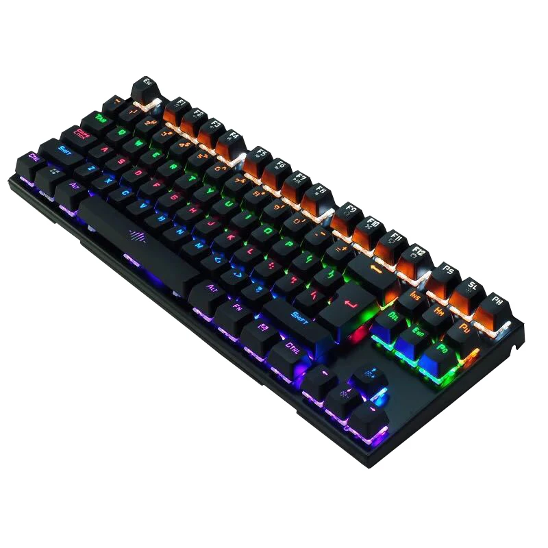 87/104 клавиш механическая клавиатура RGB светодиодный компьютерная игровая с
