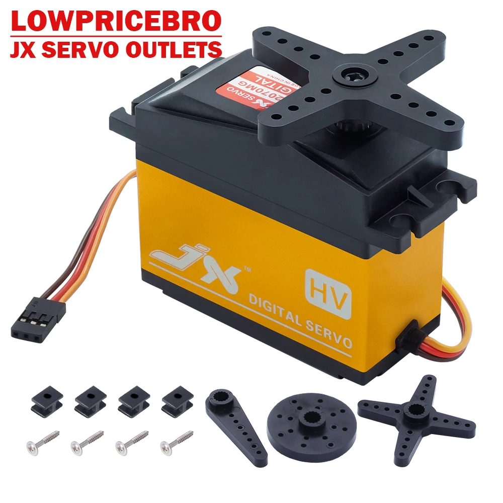 JX PDI HV2070MG 73 кг высоковольтный металлический Шестеренчатый цифровой сервопривод