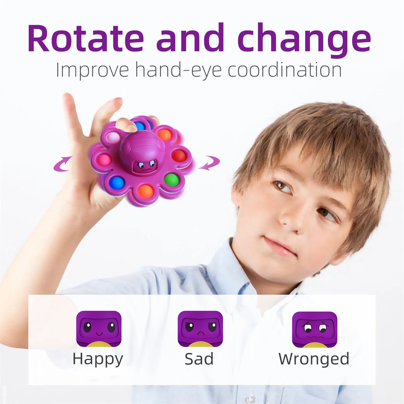 New Cute Change Fidget Spinner Silicone Sensory Antistress Desktop Toy Pop Bubble Simple Dimpled Spinner Ring for Kid Fidget Toy
New Cute Change Fidget Spinner Silicone Sensory Antistress Desktop Toy Pop Bubble Simple Dimpled Spinner Ring for Kid Fidget Toy